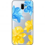Чохол для Samsung Galaxy J6+ 2018 (J610) MixCase патріотичні синьо-жовті квіти