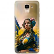 Чохол для Samsung Galaxy J6 2018 (J600) MixCase патріотичні ніжна Українка
