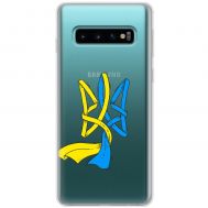 Чохол для Samsung Galaxy S10 (G973) MixCase патріотичні синє-жовтий Тризуб