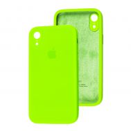 Чохол для iPhone Xr Square Full camera салатовий / neon green