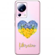Чохол для Xiaomi 13 Lite MixCase патріотичні серце з квітами