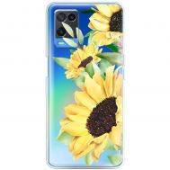 Чохол для Oppo A54 Mixcase квіти великі соняшники