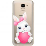 Чохол для Samsung J6 2018 (J600) MixCase день закоханих заєць із серцем
