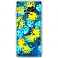 Чохол для Xiaomi Poco X3 / X3 Pro MixCase патріотичні жовто-блакитні квіти