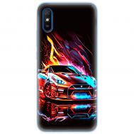 Чохол для Xiaomi Redmi 9A MixCase машини червона в полум'ї