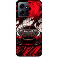 Чохол для Xiaomi Redmi Note 12 4G MixCase машини чорно-червона