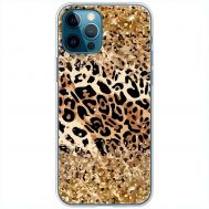 Чохол для iPhone 12 Pro MixCase Леопард у блискітках