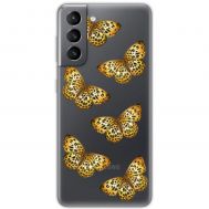 Чохол для Samsung Galaxy S21 FE (G990) MixCase Леопард метелика