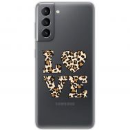 Чохол для Samsung Galaxy S21 FE (G990) MixCase Леопард love