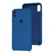Чохол silicone для iPhone Xs Max case navy blue