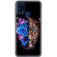 Чохол для Samsung Galaxy M31 (M315) MixCase Леопард у квітах