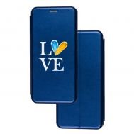 Чохол-книжка Samsung Galaxy A02S (A025) з малюнком синій з любов до батьківщини