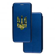 Чохол-книжка Samsung Galaxy A02S (A025) з малюнком синій Тризуб у мультикамі