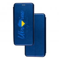 Чохол-книжка Samsung Galaxy A02S (A025) з малюнком синій з Україною в серці