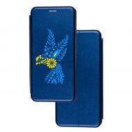 Чохол-книжка Samsung Galaxy A02S (A025) з малюнком синій жовто-блакитна пташка