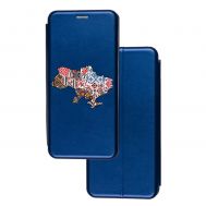Чохол-книжка Samsung Galaxy A02S (A025) з малюнком синій етнічна Україна