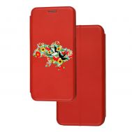 Чохол-книжка Samsung A03 Core (A032) з малюнком червона квітуча Україна