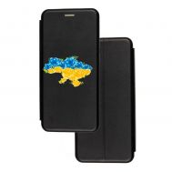 Чохол-книжка Samsung Galaxy A03s (A037) з малюнком чорний держава Україна