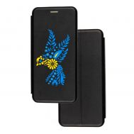 Чохол-книжка Samsung Galaxy A03s (A037) з малюнком чорний жовто-блакитна пташка