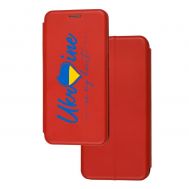 Чохол-книжка Samsung Galaxy A03s (A037) з малюнком червона з Україною в серці