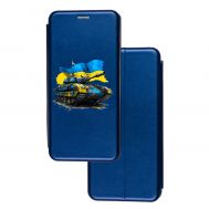 Чохол-книжка Samsung Galaxy A03s (A037) з малюнком синій український танк