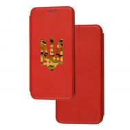 Чохол-книжка Samsung Galaxy A02 (A022) з малюнком червона Тризуб у мультикамі