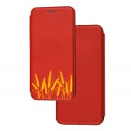 Чохол-книжка Samsung Galaxy A10 (A105) з малюнком червона колоски пшениці