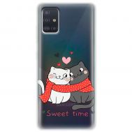 Чохол для Samsung A51 (A515) MixCase день закоханих закохані коти