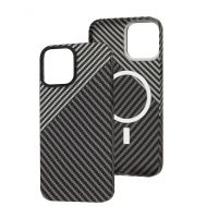 Чохол для iPhone 13 Pro Max Carbon MagSafe black gray