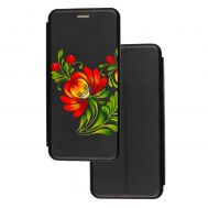 Чохол-книжка Samsung Galaxy A41 (A415) з малюнком червона квітка