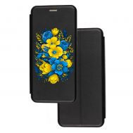 Чохол-книжка Samsung Galaxy A21s (A217) з малюнком жовто-сині квіти