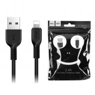 Кабель USB Hoco X13 Easy Charging Lightning 2.4A 1m чорний