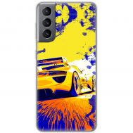 Чохол для Samsung Galaxy S21 FE (G990) MixCase машини жовта car дрифт