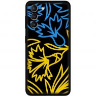 Чохол для Samsung Galaxy S21 FE (G990) MixCase патріотичні синє-жовта лілія