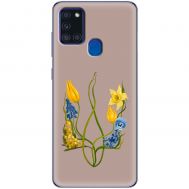 Чохол для Samsung Galaxy A21S (A217) MixCase патріотичні квіти у формі герба