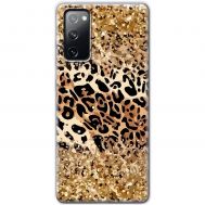 Чохол для Samsung Galaxy S20 FE (G780) MixCase Леопард в блискітках