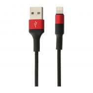 Кабель USB Hoco X26 Xpress Lightning 1m чорно-червоний