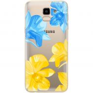 Чохол для Samsung Galaxy J6 2018 (J600) MixCase патріотичні синьо-жовті квіти