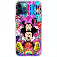 Чохол для iPhone 12 Pro Max MixCase графіті Mickey and Minnie mouse