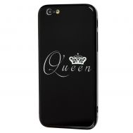 Чохол для iPhone 6 HQ glass "Королева 01" чорний