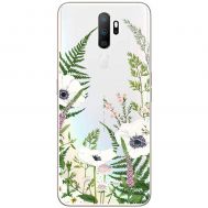 Чохол для Oppo A5/A9 (2020) Mixcase квіти білі квіти лісові трави