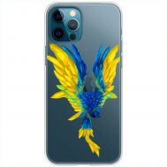 Чохол для iPhone 12 Pro Max MixCase патріотичні жовто-синій птах