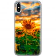 Чохол для iPhone X / Xs MixCase осінь поле соняшників