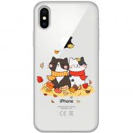 Чохол для iPhone X / Xs MixCase осінь котяча осінь