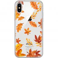 Чохол для iPhone X / Xs MixCase осінь осінні листочки