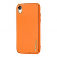 Чохол для iPhone Xr Leather Xshield помаранчевий