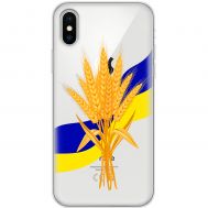 Чохол для iPhone X / Xs MixCase патріотичні пшениця з України