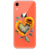 Чохол для iPhone Xr MixCase осінь соняшник з серцем
