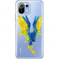 Чохол для Xiaomi Mi 11 Lite MixCase патріотичні жовто-синій птах
