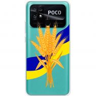 Чохол для Xiaomi Poco С40 MixCase патріотичні пшениця з України